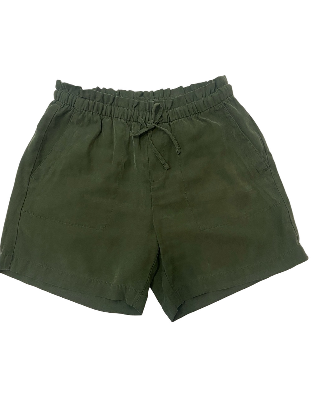 Old Navy Women's Olive Drawstring Elastic-Waist Athletic Shorts